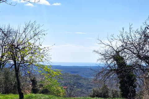 Istra,Krasica-Građevinsko zemljište s pogledom na more