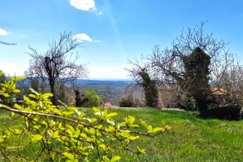 Istra,Krasica-Građevinsko zemljište s pogledom na more