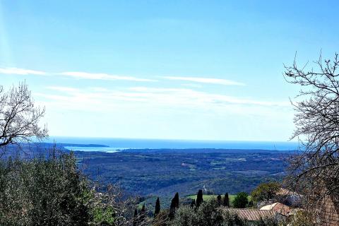 Istra,Krasica-Građevinsko zemljište s pogledom na more