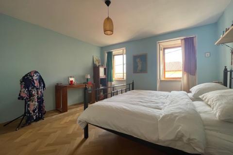 Insel Krk, Dobrinj, Haus mit Dachterrasse und Meerblick