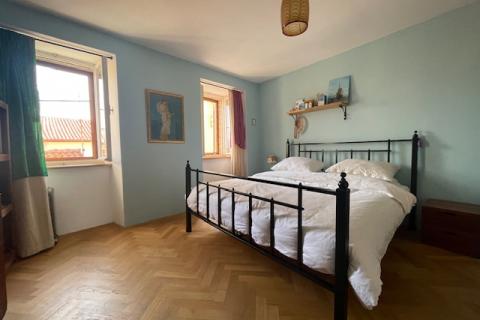 Insel Krk, Dobrinj, Haus mit Dachterrasse und Meerblick