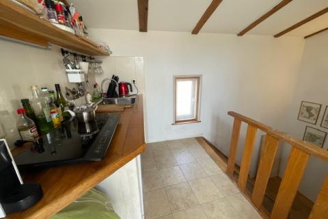 Insel Krk, Dobrinj, Haus mit Dachterrasse und Meerblick