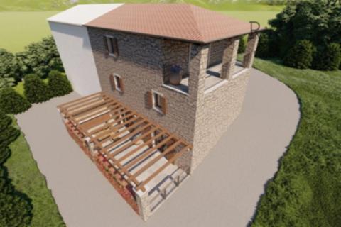 Istra,Momjan,okolica-Renovirana kuća s pogledom na more