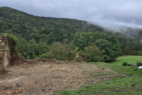 Istra, Cunjci - građeinski teren i ruševna kuća u nizu sa imanjem 