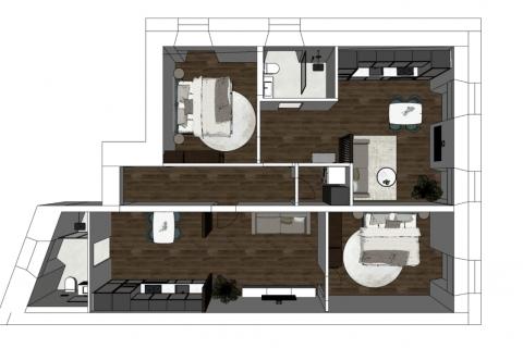 Rijeka, Stari Grad - stan 94 m² podijeljen u dva apartmana