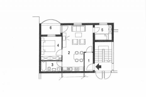 Квартира/Апартамент Rovinjsko Selo, Rovinj, 55m2