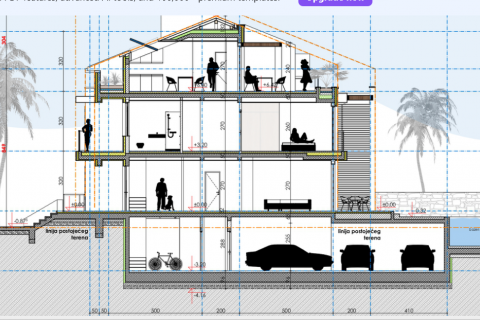 Istra, Rovinj, građevinsko zemljište s građevinskom dozvolom za 5 stanova, blizu plaže