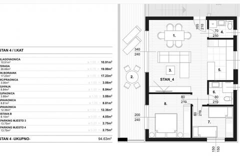 Istra, Umag okolica- stan novogradnja, pogled more