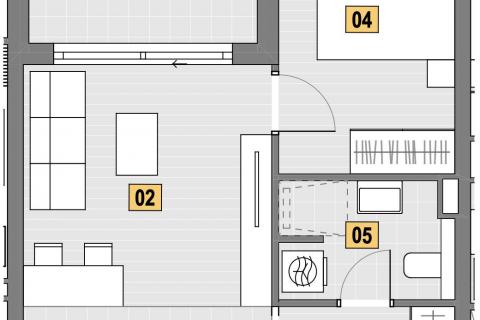 Senj – Neubau im Zentrum, Wohnung mit Loggia und Parkplatz