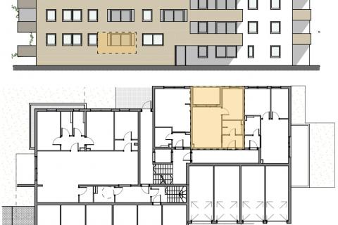 Senj – Neubau im Zentrum, Wohnung mit Loggia und Parkplatz