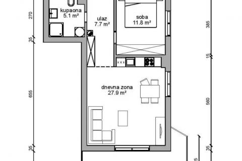 RIJEKA,KASTAV- NOVOGRADNJA, stan 68,95 m2, parking, terasa, pogled na more