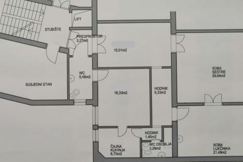 Zagreb, Centar - četverosobni građanski stan