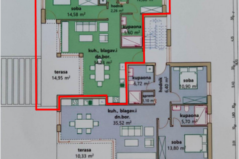 Novi Vinodolski, Klenovica - dvosoban stan prvi red od mora