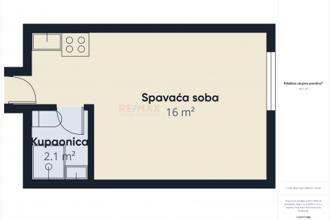 Zagreb, Donji Grad, Studio apartman 