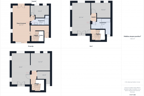 Pula, Veruda Porat - kuća sa tri stana