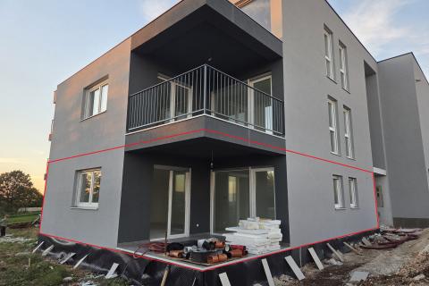 Istra, Kanfanar - novogradnja, pogled more 3 sobe 1. kat - 101 m2