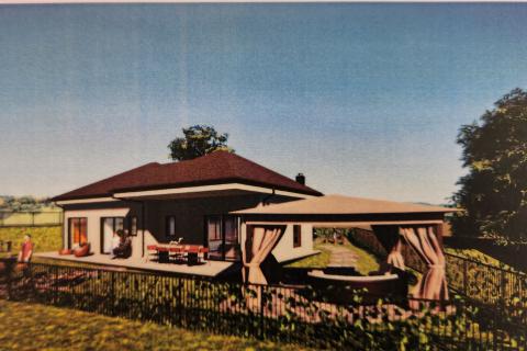 Rijeka, Klana - građevinski teren sa projektom i dozvolom