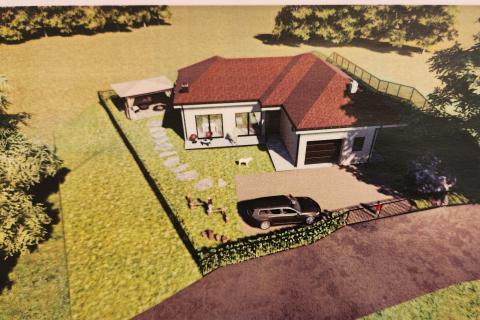 Rijeka, Klana - građevinski teren sa projektom i dozvolom