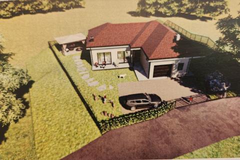 Rijeka, Klana - građevinski teren sa projektom i dozvolom