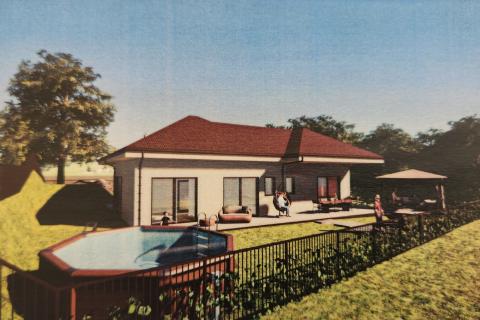 Rijeka, Klana - građevinski teren sa projektom i dozvolom