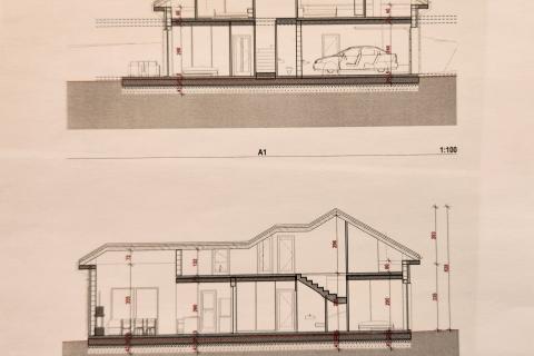 Rijeka, Klana - građevinski teren sa projektom i dozvolom