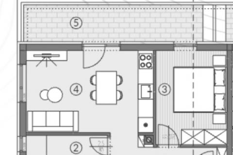 Istra, Pula - jednosobni stan, novogradnja, prizemlje sa vrtom