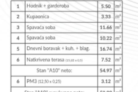 Istra, Pula - dvosoban stan, novogradnja, 1.kat