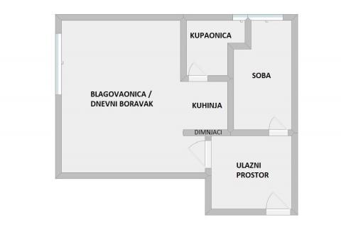Wohnung Donji grad, Donji Grad, 42m2