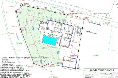 Bouwgrond Rebići, Barban, 1.071m2