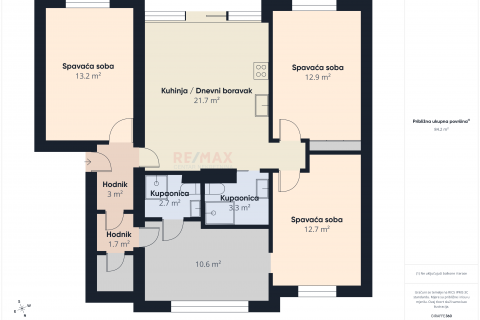 Flat/Appartement Kantrida, Rijeka, 89,54m2