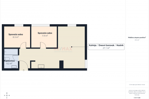 Flat/Appartement Bronx, Varaždin, 49,10m2