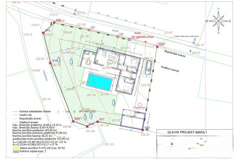 Bouwgrond Rebići, Barban, 1.071m2