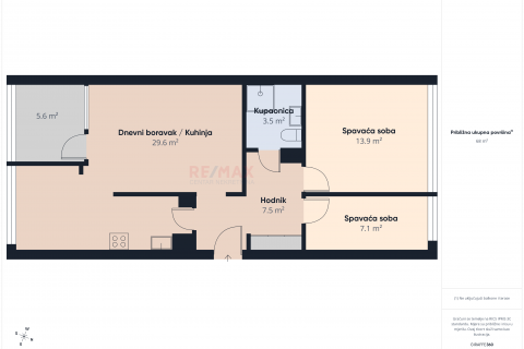 Квартира/Апартамент Slobo&scaron;tina, Novi Zagreb - Istok, 68m2