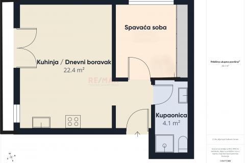 Flat/Appartement Tre&scaron;njevka, Tre&scaron;njevka - Sjever, 39,50m2