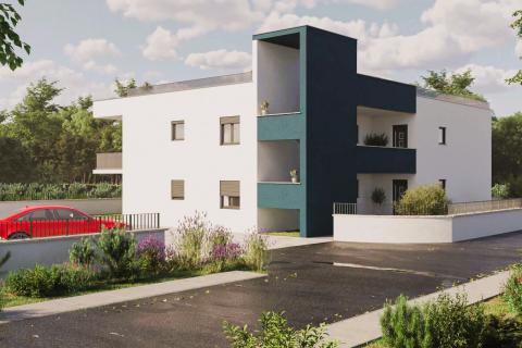 Dvosoban stan s terasom, pogled more - Novigrad