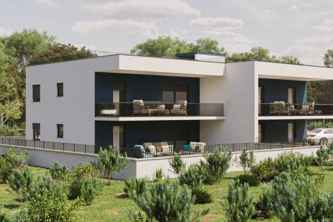 Dvosoban stan s terasom, pogled more - Novigrad