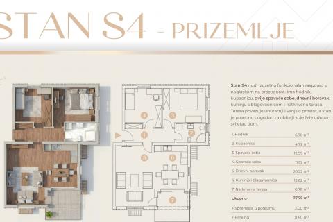 Flat/Appartement Sar&scaron;oni, Vi&scaron;kovo, 77,75m2