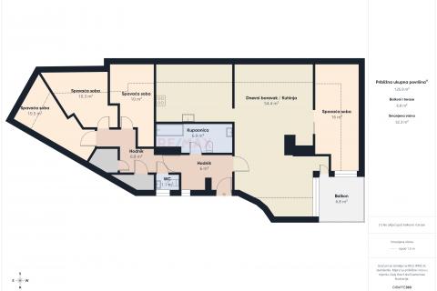 Flat/Appartement Maksimir, 116,52m2