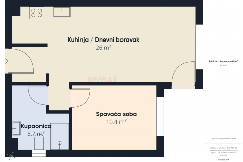 Flat/Appartement Blato, Novi Zagreb - Zapad, 44,50m2
