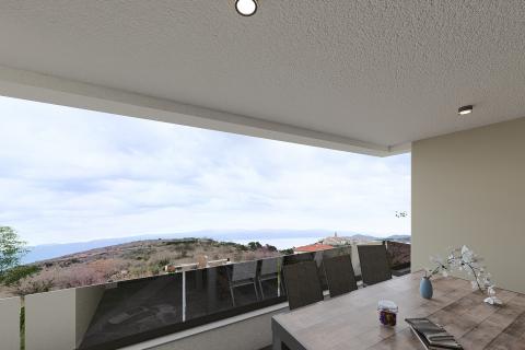 Moderan apartman na drugom katu novogradnje &ndash; Vrbnik, panoramski pogled na more