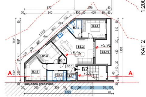 Moderan apartman na drugom katu novogradnje &ndash; Vrbnik, panoramski pogled na more