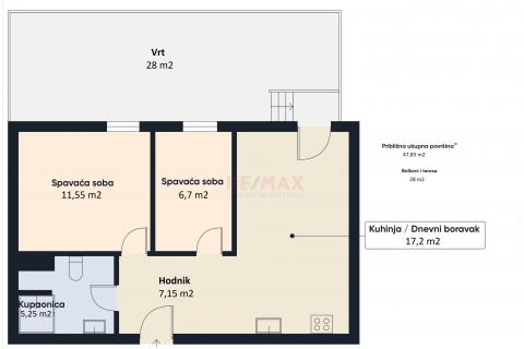 Flat/Appartement Remetinec, Novi Zagreb - Zapad, 58m2