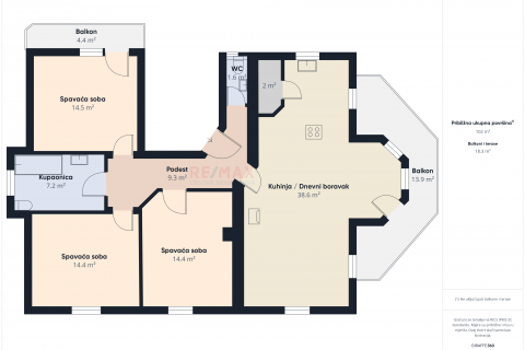 Zapre&scaron;ić-Jablanovec četverosoban stan s dva balkona - REZERVIRANO