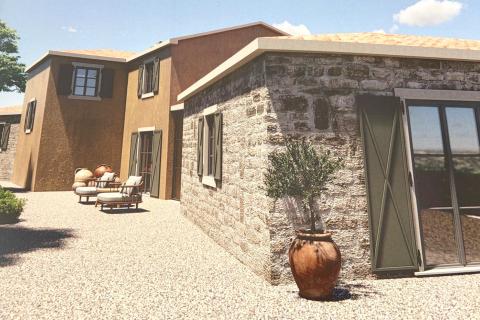 Istra, Buje - građevinsko zemlji&scaron;te, pogled na more, projekt za vilu s bazenom