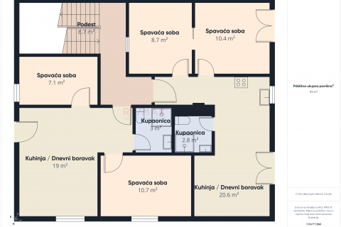 Rovinj - 4 apartmana, pogled na more, 500 m od plaže