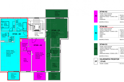Istra, dvosoban stan 69 m&sup2; &ndash; 800 m od mora