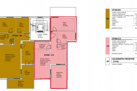 Istra, novogradnja dvosoban stan 73 m&sup2;