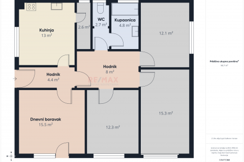 Stanovanje/Apartma Ćikovići, Kastav, 100m2