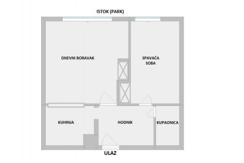 Zagreb, Trnsko - stan s odvojenom spavaćom sobom