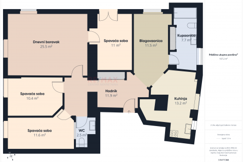 Wohnung Centar, Rijeka, 108,03m2